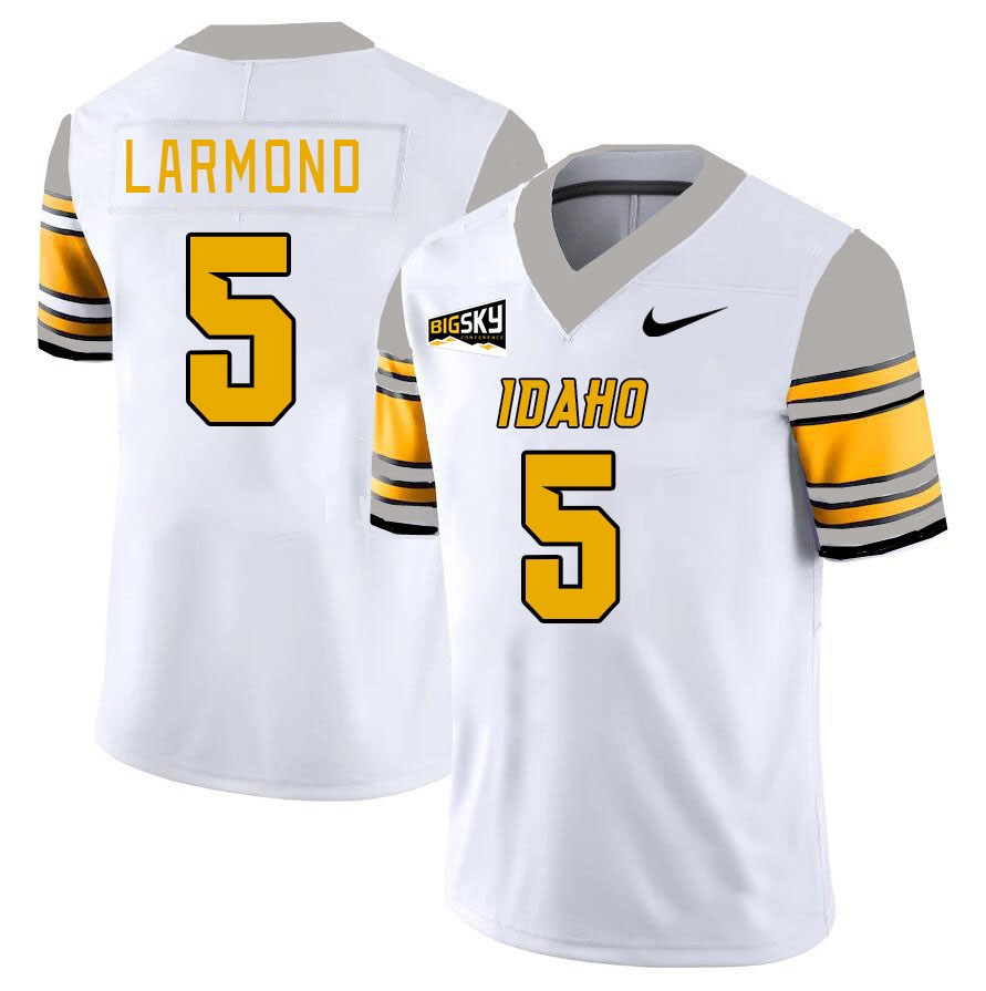 Men-Youth #5 Jahkari Larmond Idaho Vandals 2023 College Football Jerseys Stitched-White